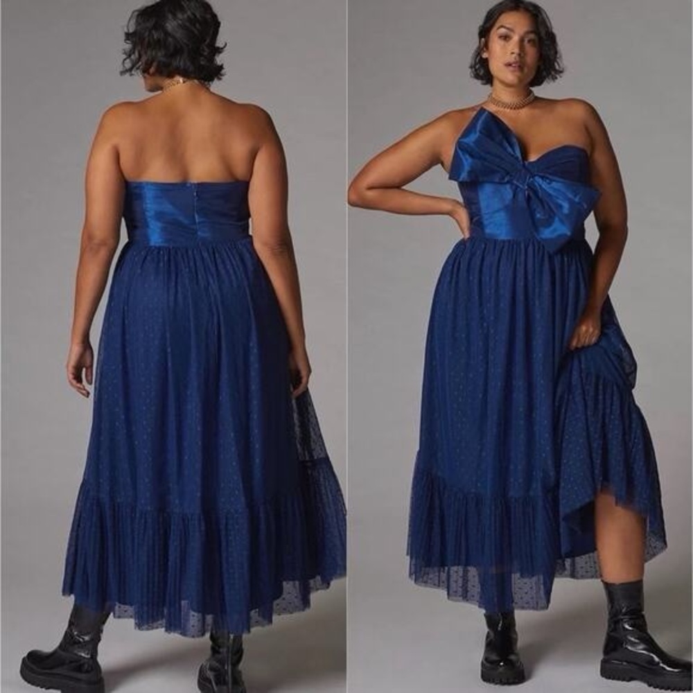 HUTCH Colourblocked Bow-Tie Midi Dress size 14